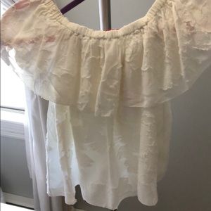 White off the shoulder top
